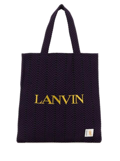 Lanvin Embroidered canvas Lanvin X Future Curb shopping bag