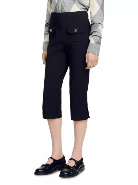 Sandro Side Zip Capri Pants