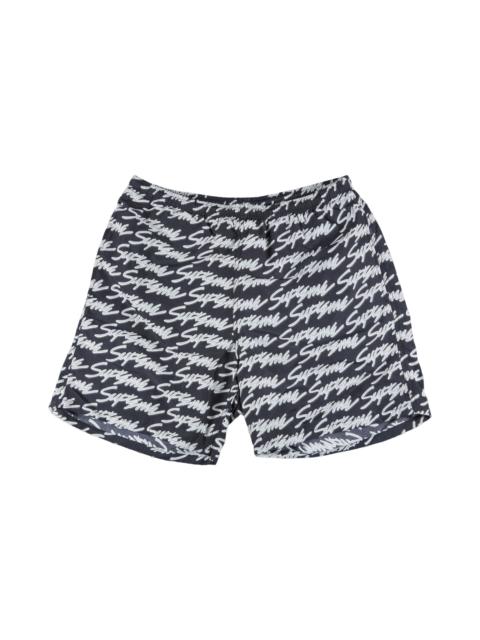 Supreme Supreme Signature Script Logo Water Short 'Black'