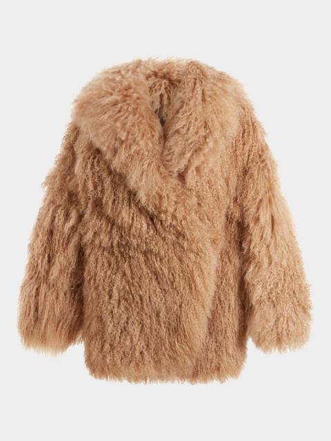 16ARLINGTON MARYAM COAT IN MONGOLIAN SHEARLING