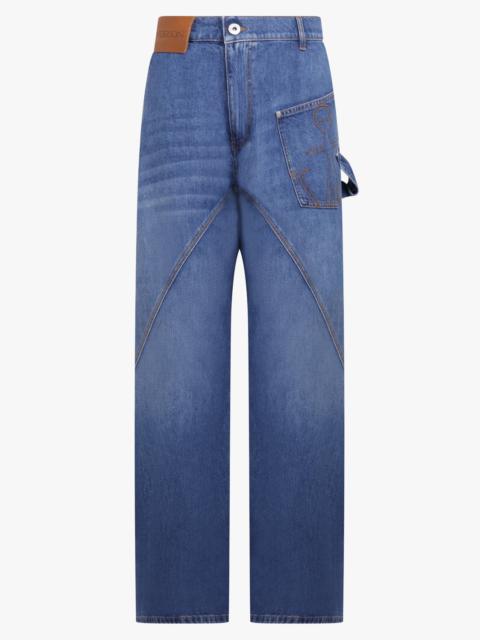 JW Anderson TWIST WORKWEAR LOGO JEAN PANT | WASHED BLUE