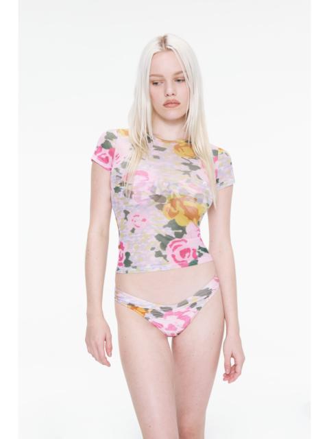 miaou MESH MINI TEE - NEON FLORAL