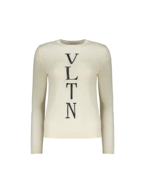 Valentino Valentino Womens Cream Wool Crewneck Sweater