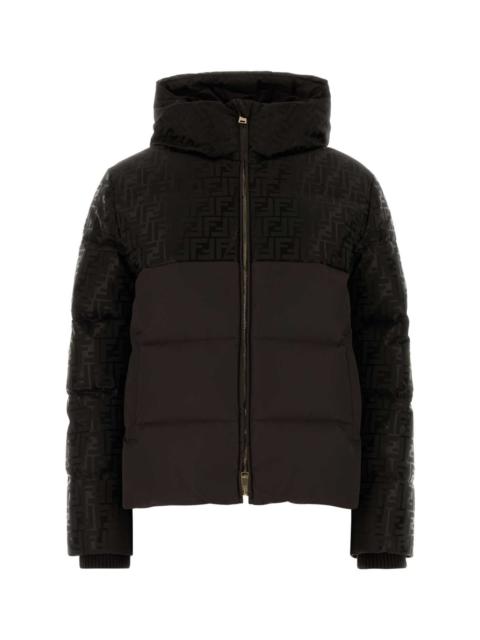 FENDI Fendi Women Dark Brown Cotton Blend Down Jacket