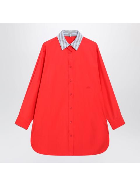 Loewe Loewe Red Cotton Shirt Dress Women
