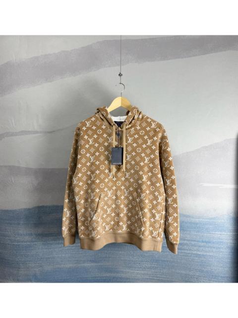 Louis Vuitton Louis Vuitton LV khaki all-over printed suede hoodie