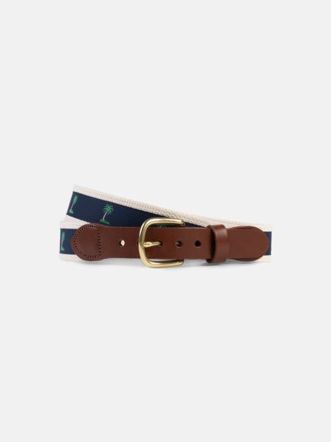 J. PRESS MADE-IN-USA PALM TREES MOTIF BELT