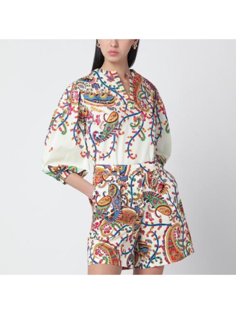 Etro Etro White Blouse With Paisley Print Women