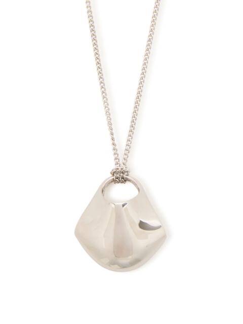 KHAITE Khaite Lotus Small Palladium-plated Necklace