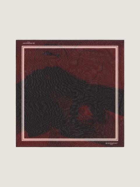 Givenchy DOUBLE LAYERED SQUARE IN SILK GEORGETTE WITH SURRESLIST PRINT