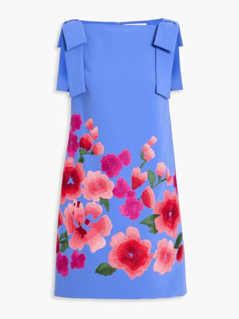 CAROLINA HERRERA Embroidered crepe mini dress