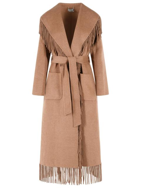 SIMKHAI Simkhai 'CARRIE' Camel Beige Wool Blend Coat