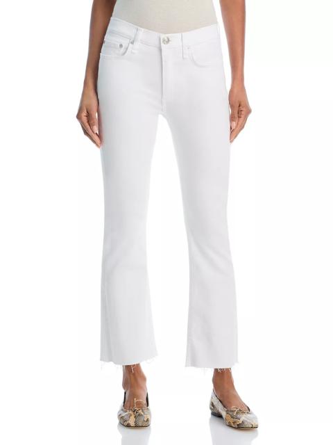 rag & bone Flexi Peyton High Rise Ankle Bootcut Jeans in Optic White