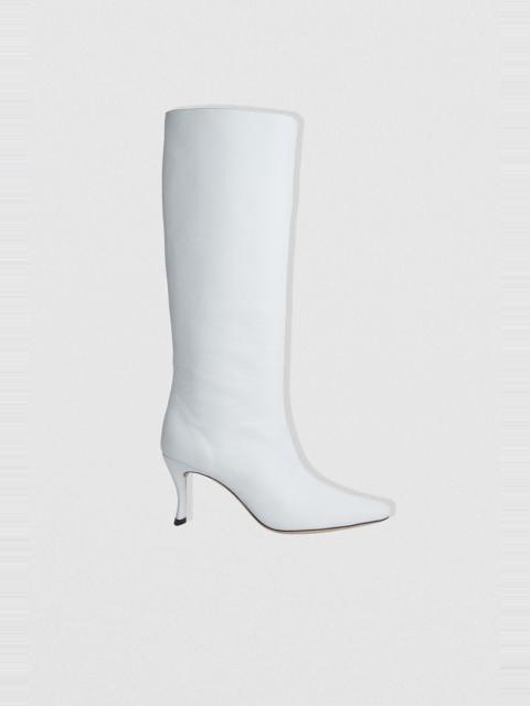 BY FAR Stevie 42 White Nappa Leather Knee-High Boot