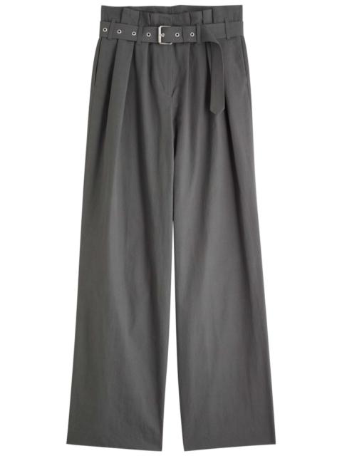 Dries Van Noten Peaches Wide-leg Cotton Trousers