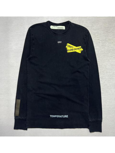 Off-White - Long Sleeve Firetape Tee