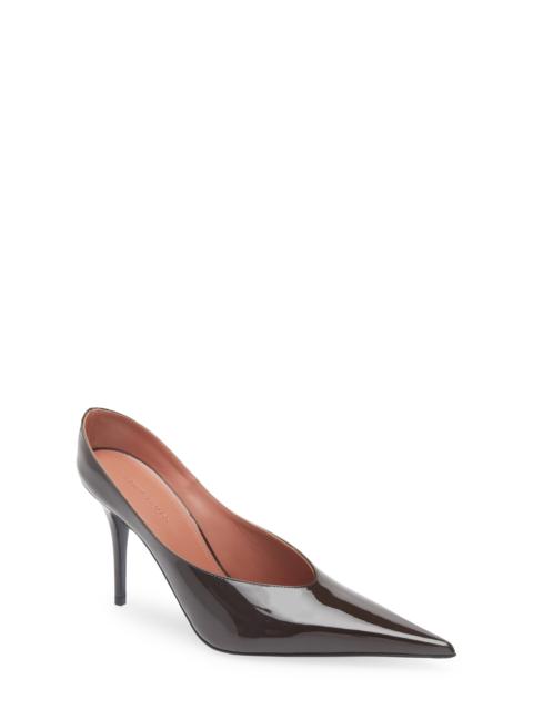 Amina Muaddi Amina Muaddi Anok Mule in Patent Coffee at Nordstrom