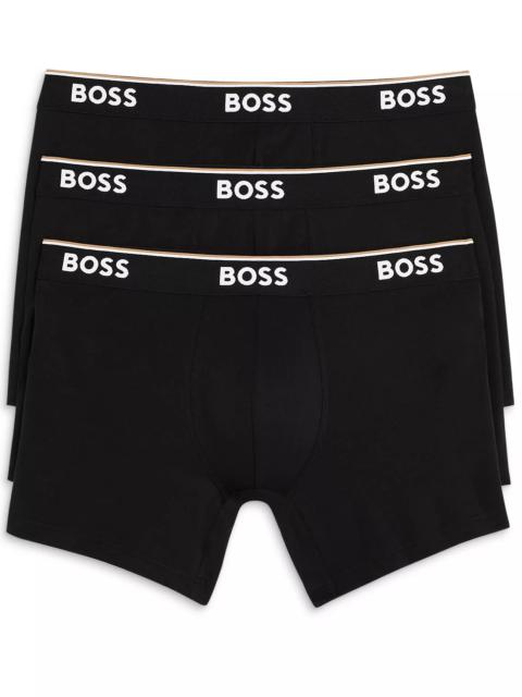 BOSS Power Cotton Blend Boxer Briefs, Pack of 3