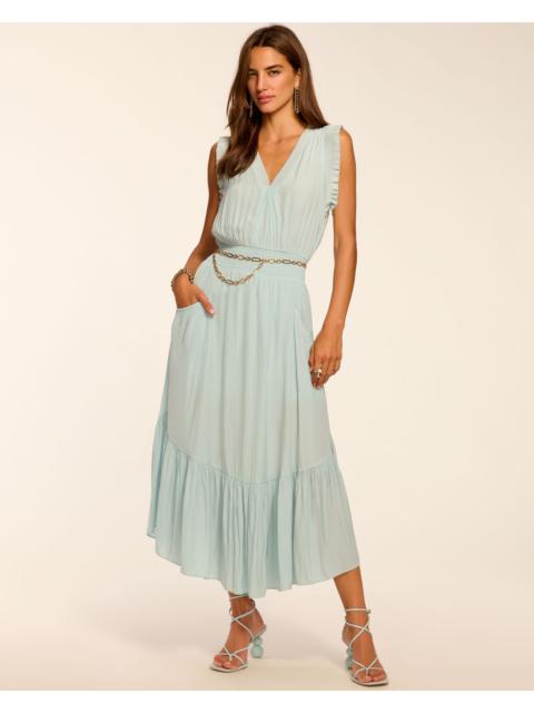 RAMY BROOK Coco Smocked Sleeveless Midi Dress