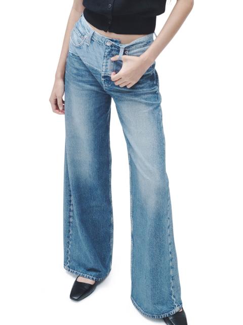 rag & bone Miramar Sofie Printed Denim High Waist Wide Leg Pants