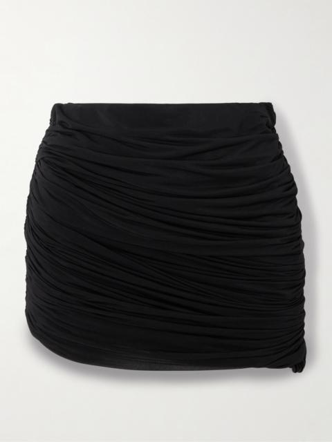MAGDA BUTRYM Ruched Stretch-jersey Mini Skirt