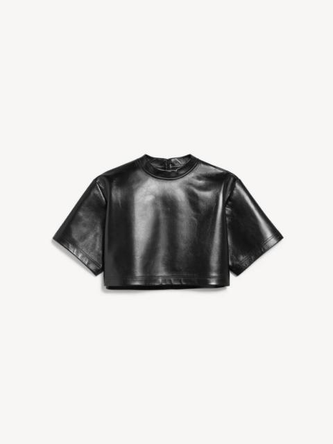 BALENCIAGA Women's Cropped T-shirt in Black
