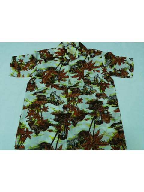 Other Designers Vintage - Vintage 80s Kings Men Y.M.K Hawaiian Graphic Village View