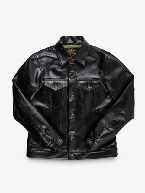 Iron Heart JAPANESE HORSEHIDE MODIFIED TYPE III JACKET - BLACK (TEA-CORE DYED)