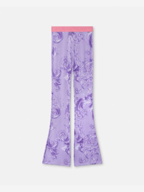 VERSACE JEANS COUTURE Printed Viscose Flared Leggings