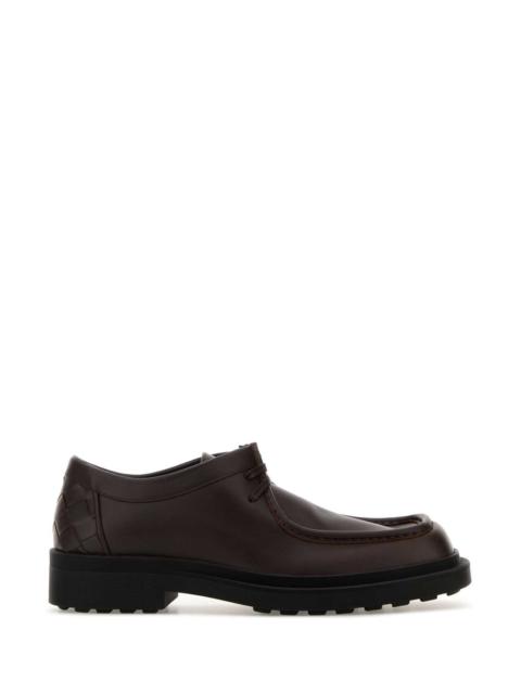 Bottega Veneta Bottega Veneta Men Dark Brown Leather Ben Lace-Up Shoes