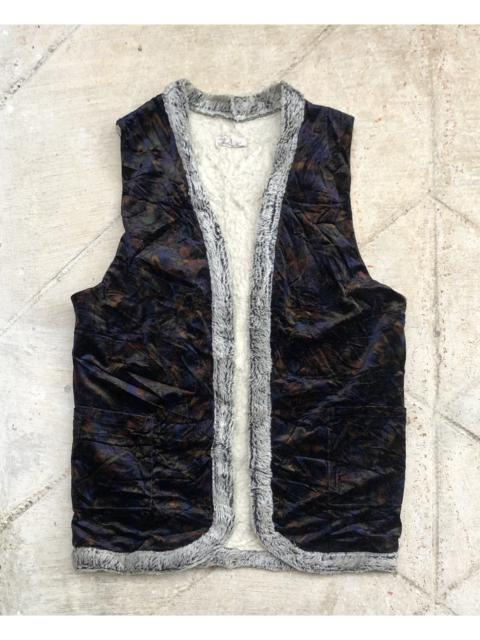 Other Designers Vintage - VINTAGE FASHION WEARE SUEDE VELVET FLEECE VEST