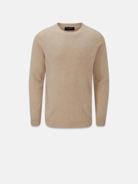 GLOVERALL Men's Henley Lambswool Jumper Oatmeal