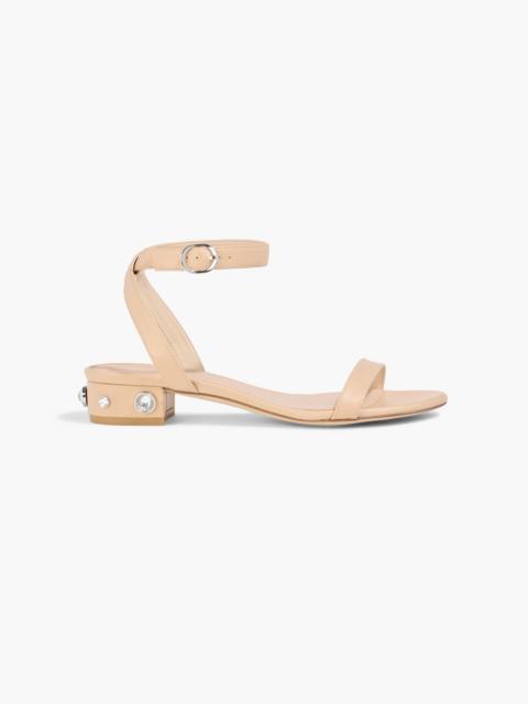 Stuart Weitzman Dancer Allshine 25 crystal-embellished leather sandals