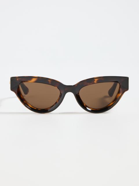Bottega Veneta Bold Ribbon Narrow Sunglasses