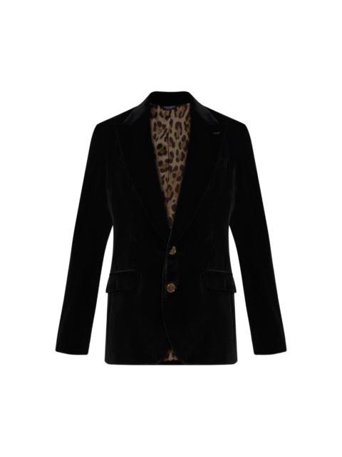 Dolce & Gabbana velvet notched-lapel blazer