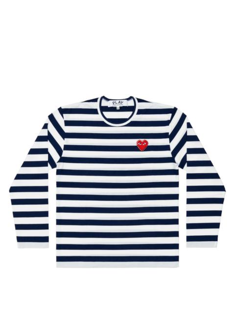 Comme des Garçons PLAY Long Sleeve Rhinestone Emblem T-Shirt Unisex