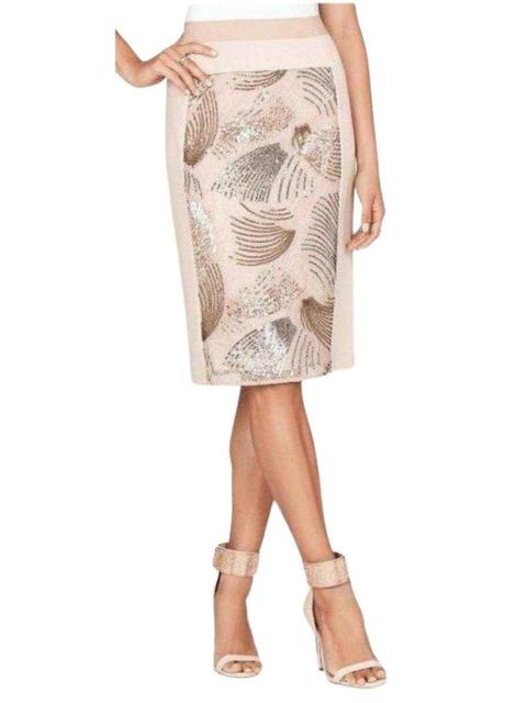 Other Designers Floral Sequinned Pencil Skirt