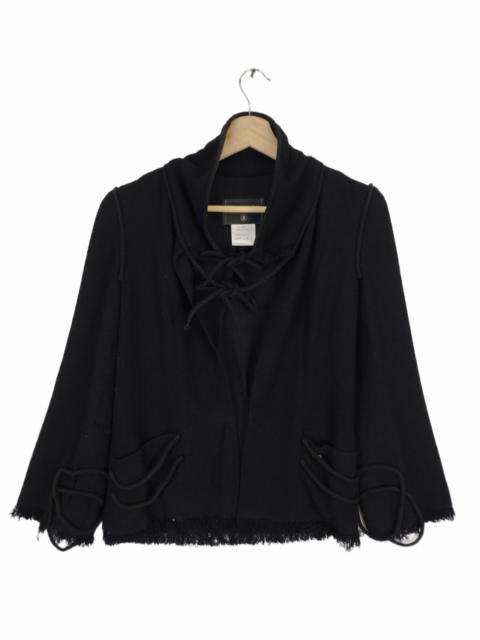 CHANEL Chanel Wool Cardigan Tweed Jacket Black