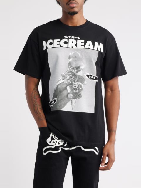 ICECREAM ICECREAM Sip Cotton Graphic T-Shirt in Black at Nordstrom