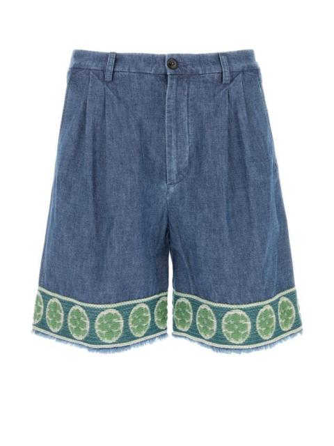 Valentino Valentino Garavani Men Denim Bermuda Shorts