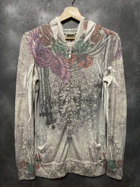 Other Designers Archival Clothing - Vocal Tattoo Design Inspired Ed Hardy Soft Zipper Hoodie