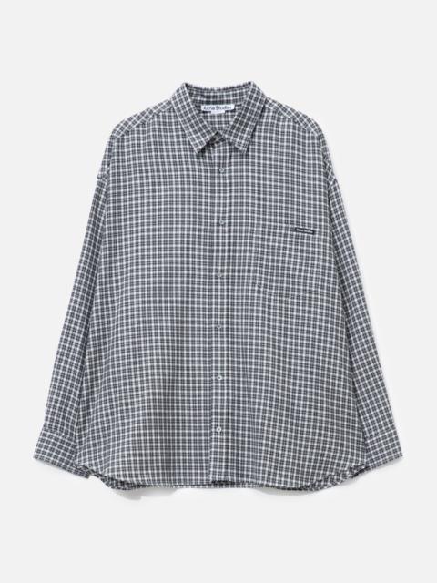 Acne Studios FLANNEL BUTTON-UP SHIRT