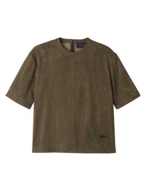 Longchamp Short leather top Khaki - Leather