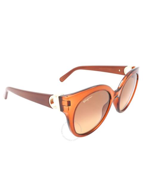 FERRAGAMO Salvatore Ferragamo Brown Gradient Butterfly Ladies Sunglasses SF1031S 261 53