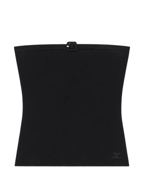 courrèges Courreges Women Buckle Knit Bustier Top