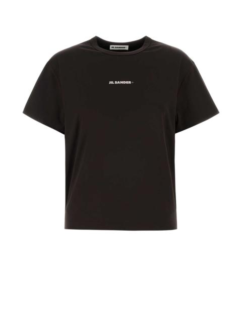 Jil Sander Jil Sander Women Dark Brown Stretch Polyester T-Shirt