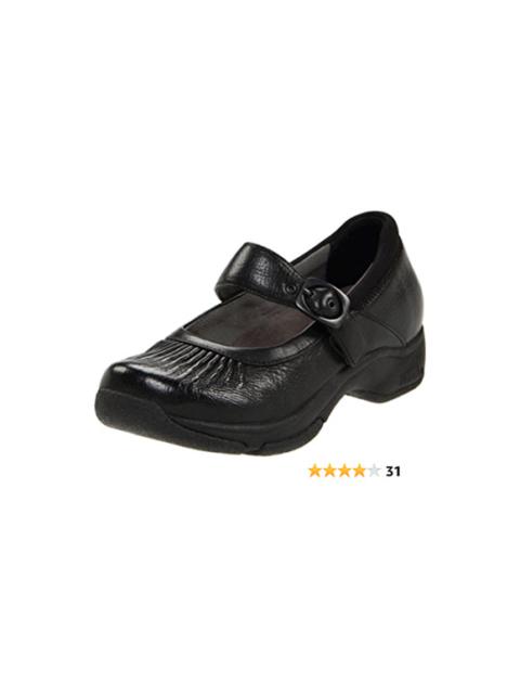 Dansko Kitty Mary Jane Shoes Leather Buckle Strap Slip Resistant Black 39 8.5