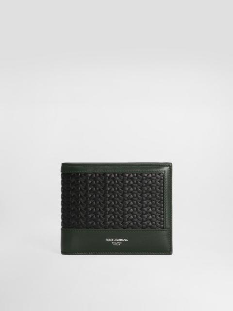 Plongé woven calfskin wallet