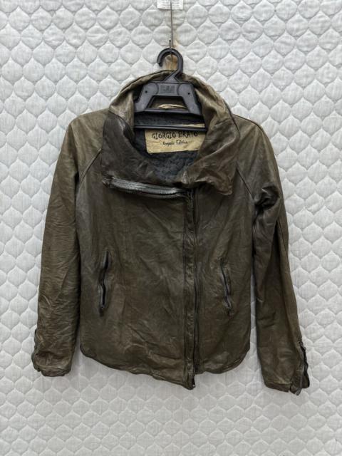 💥🔥💥STEALS GIORGIO BRATO ORGANIC EDITION LEATHER GHOST JACKET