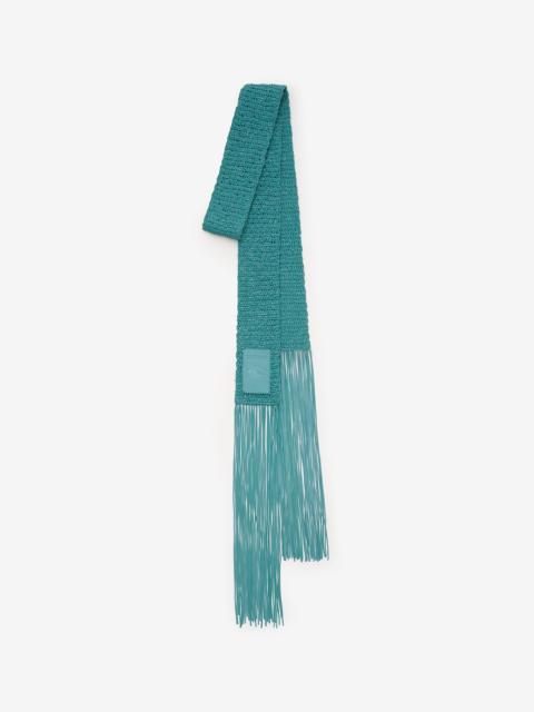 Burberry Skinny Crochet Leather Scarf